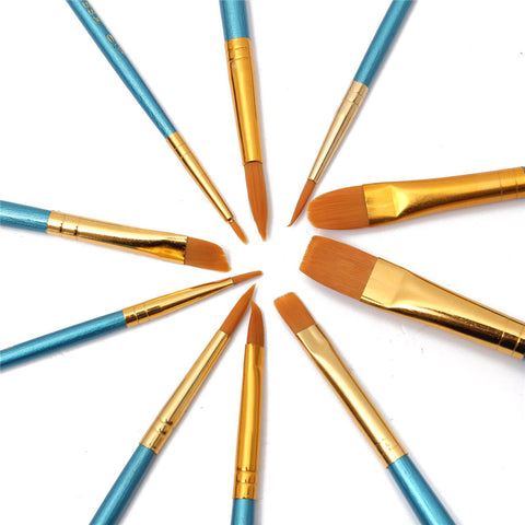 Wooden Handle Paint Brush Set