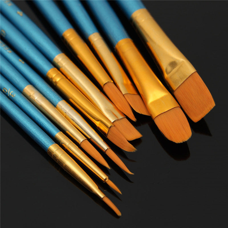 Wooden Handle Paint Brush Set