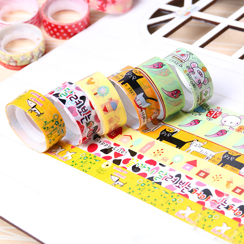 Cute Cartoon Colored/Washi Tape