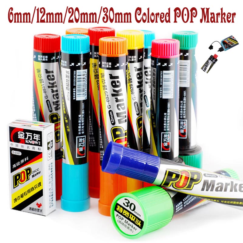 12 Poster Color Paint Markers Set