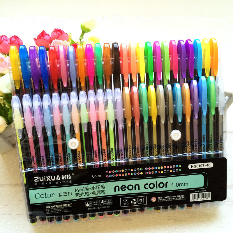 Pastel/Neon Glitter Drawing Color Pen
