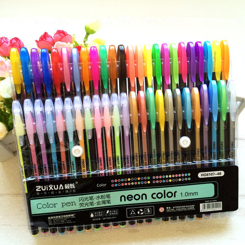 Pastel/Neon Glitter Drawing Color Pen