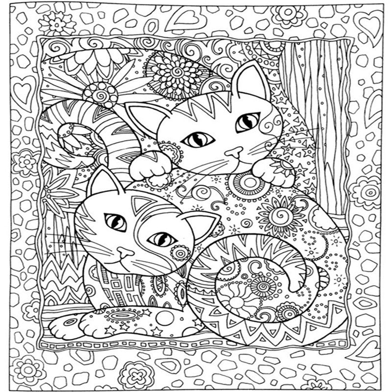 24 Pages Creative Cats Coloring Book