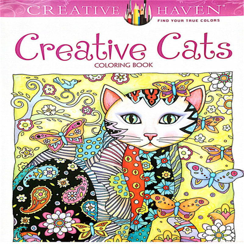 24 Pages Creative Cats Coloring Book