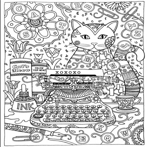 24 Pages Creative Cats Coloring Book