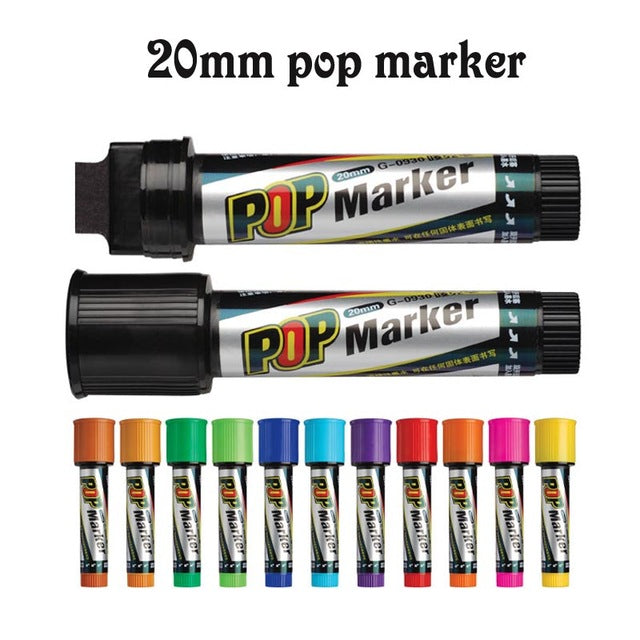 12 Poster Color Paint Markers Set