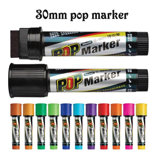 12 Poster Color Paint Markers Set
