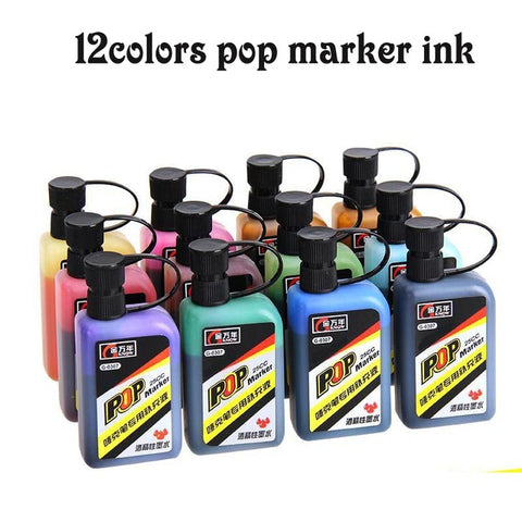 12 Poster Color Paint Markers Set